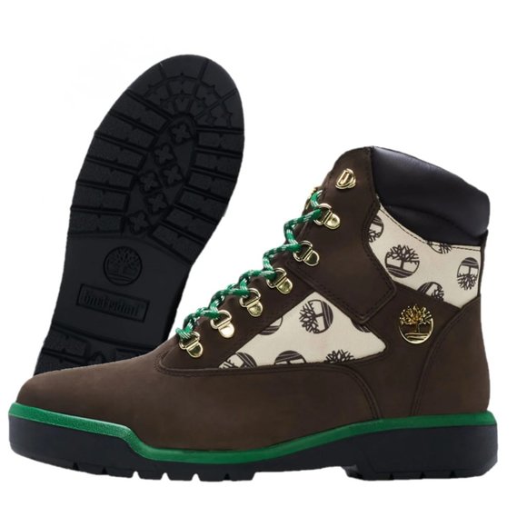 TIMBERLAND Waterproof Field Boots Men's Size 9 Beef and Broccoli Monogram - Picture 1 of 6